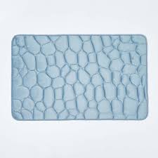5 out of 5 stars. Memory Foam Duck Egg Blue Bath Mat Pebble Design Non Slip Backing