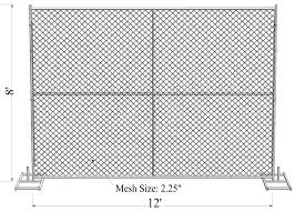 Maybe you would like to learn more about one of these? 8 X 12 Great Wall Plus Temporary Chain Link Fence Panels Pipe 1 625 Tube X 15ga Wall Thick Mesh 2 2 5 60mm X 60mm
