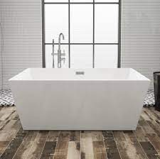 Maybe you would like to learn more about one of these? Kingston Brass Aqua Eden Square Acrylic 59 X 30 Freestanding Soaking Bathtub Wayfair