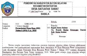 Format Terbaru Surat Permohonan Pencairan Dana Desa Format Administrasi Desa