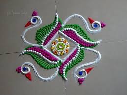 Daily Rangoli Design Series 4 Kolam With 5 5 Straight Dots Easy Rangoli By Poonam Borkar Youtube Free Hand Rangoli Design Rangoli Designs Simple Rangoli