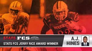 Duquesne's A.J. Hines Wins Jerry Rice Award