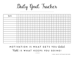 daily habit tracker a printable goal tracker daisy