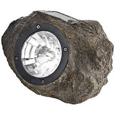 Stone 8 1 4 Wide Solar Led Rock Spot Light 1w946 Lamps Plus Outdoor Solar Lights Solar Lights Garden Solar Spot Lights