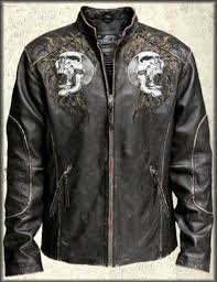 Affliction Shredded Chained Skulls Leather Jacket In Black Limited Edition Up To Xxxxl 4x Leather Jacket Men Style Affliction Clothing Leather Jacket Men