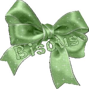 noeud bisous vert - GIF anim&eacute; gratuit - PicMix