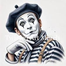 Mime Svg, Eps, Png, Dxf, Clipart for Cricut and Silhouette