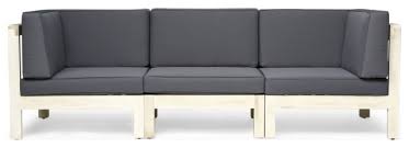 If you're still in two minds about wood sofa with cushions and are thinking about choosing a similar product, aliexpress is a great place to compare prices and sellers. Bacall Outdoor Modular Acacia Wood Sofa With Cushions Farmhouse Outdoor Sofas By Gdfstudio Houzz