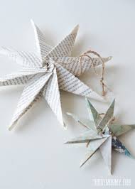 Only $0.50 shipping cost for each additional item! Diy Christmas Ornament Book Page Or Map Paper Star The Diy Mommy