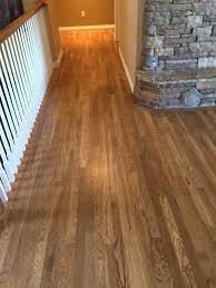 Red oak floors installed sanded stained with duraseal early red oak with early american stain and uv finish kashian bros Hardwood Refinish And Laced In White Oak In Fort Collins Jade Floors