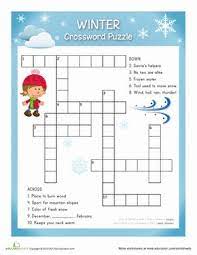 Snow Crossword Puzzle Worksheet Education Com Crossword Puzzle Kids Crossword Puzzles Free Printable Crossword Puzzles