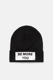 Image 1 Of Text Patch Beanie From Zara Mutze