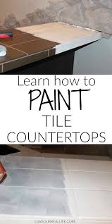 how to paint tile countertops / before