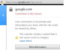 Opening at 7:00 am tomorrow. Connection To Google Websites Is Not Secure Information Security Stack Exchange