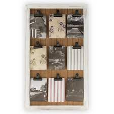 Add Modern Farmhouse Flair To Your Decor With The White Wash Pine Photo Clip Board Wall Frame With 9 Retro Style Frames On Wall Wall Board Bed Bath And Beyond