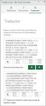 · realizar traducciones en su mayoría del ingles al español. Traductor De Funciones De Excel Excel