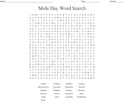 Check spelling or type a new query. Mole Day Word Search Wordmint