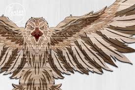 Download Multilayer Cut File Eagle Us Flag Art 4th Of July Laser Cut Files Crella