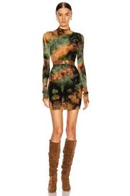 Cotton Citizen The Ibiza Tie Dye Long Sleeve Dress In Desert Mirage Modesens Cotton Citizen Mini Dress Tie Dye Long Sleeve