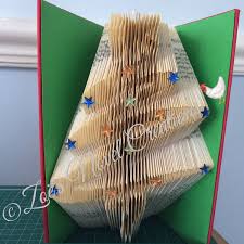 Modern Christmas Tree Book Folding Pattern Etsy Book Folding Book Folding Patterns Book Art