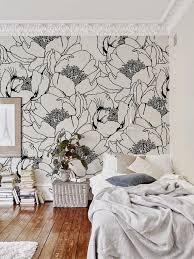 Monochrome Floral Wallpaper Wall Mural Floral Home Decor Floral Decorations Large Floral Design Wall Decal Removable Wallpaper B006 Childrens Room Decor Wall Wallpaper Wall Design