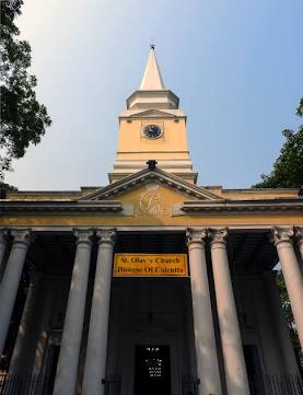 Restored Danish architecture at Serampore, AI generated