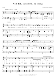 Walk Tall Stand Firm Be Strong Sheet Music The Salvation Army Piano Vocal Guitar