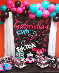 Tik Tok Dessert Table Birthday Surprise Party Birthday Party Set Bday Party Kids