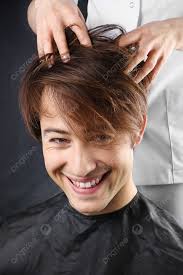 Young Caucasian Boy Getting A Haircut At The Salon Photo Background And  Picture For Free Download