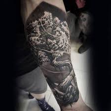 75 Tree Sleeve Tattoo Designs For Men Ink Ideas With Branches Arm Tattoos For Guys Tree Sleeve Tattoo Cool Forearm Tattoos