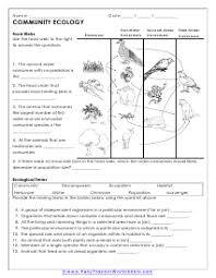 Ecology Worksheets Ecology Aquatic Ecosystem Ecosystems