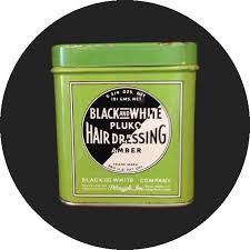 Black & white is a really af. Genuine Pluko Hairdressing Pomade