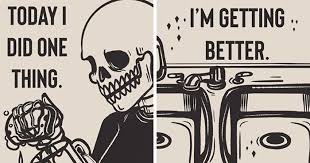 The animated series was all about puns. 40 Honest Skeleton Comics About Loss Mental Health And Therapy By Stormy Gail Bored Panda