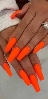 Posted on august 19, 2015january 30, 2016 by janet. Orange Matte Acrylic Nails Shoplook