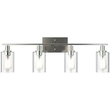 Get it as soon as mon, jul 12. Costway 4 Light Wall Sconce Modern Bathroom Vanity Light Fixtures W Clear Glass Shades Walmart Canada