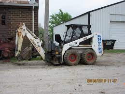 Bobcat 743b Skid Steer Loader With Bachoe Construction Equipment Tractor Idea Heavy Equipment