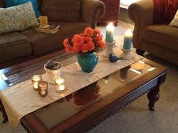 Table runner shacos 12x71 inch woven vinyl table runner wipe clean pvc cuttable. How To Arrange Clutter So It Looks Good Coffee Table Decor Coffee Table Runner