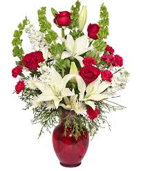 Flower delivery in ireland by real local florists. Classical Christmas Floral Arrangement Christmas Flower Shop Network