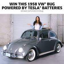 Score A Rare Custom Zelectric 1958 Classic Vw Bug With An Electric Motor And Tesla Batteries The Only One Of Its Kind Tesla Battery Vw Bug Tesla