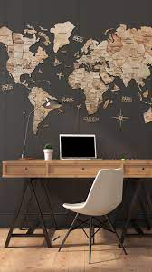 Wall Decor World Map Wall Art Push Pin Wood World Map 5th Etsy Map Wall Decor Diy World Map Wall Decor Wood World Map