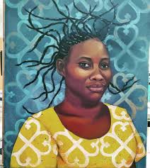 I met her in Sierra Leone in 2020. I did my weird artist request, "May I  take your picture?" I am grateful she allowed it. I was working