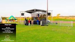 8m x 6m Triangular Roof Stage WITH PA wings Hire