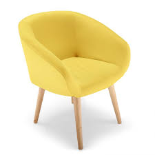 Housse de chaise suisses : Chaise Scandinave Tissu Jaune Blondie 3 Suisses