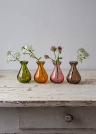 Unless its valentine's day or mother's day, we do not deliver on sundays. Recycled Glass Bud Vase Amber Orange Olive Green Blush Pink Smoke The Small Home