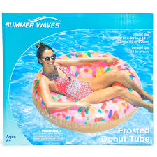 Frosted Donut Inflatable Inner Tube Pool Float 40in Five Below Donut Inflatable Pool Float Pool Floats