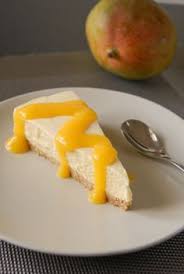 Cheesecake Mangue Son Coulis Frais Cheesecake A La Mangue Coulis De Mangue Dessert Mangue