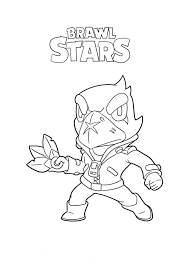 It has an outer, heavy outline and can be used as a coloring page. Coloriage Brawl Stars Imprimer Gratuitement 100 Images