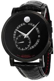 Black And Red Mens Watch Movado Red Label 0606485 Watches For Men Automatic Watches For Men Movado Mens Watches
