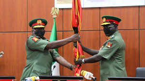 The burial of the chief of army staff, late lieutenant general ibrahim attahiru, and six other senior military officers who died in the beachcraft 350 aircraft crash in the kaduna international airport will. Gen Attahiru Assumes Office As Coas I Will Like To Be Remembered For Professionalizing Nigerian Army Defence Of Democracy Buratai Security King Nigeria