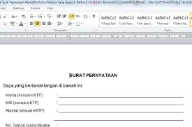 Surat lamaran kerja format doc ataupun word adalah surat lamaran kerja yang paling umum digunakan untuk melamar pekerjaan. Link Download Surat Pernyataan Gagal 3 Kali Format Doc Atau Ms Word Kartu Prakerja Gelombang 8 Potensi Bisnis
